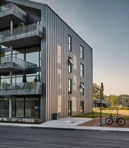 Amazing roof design using DS Nordic Click Seam, Udsigten - Vester Ringvej 45, 8600 Silkeborg